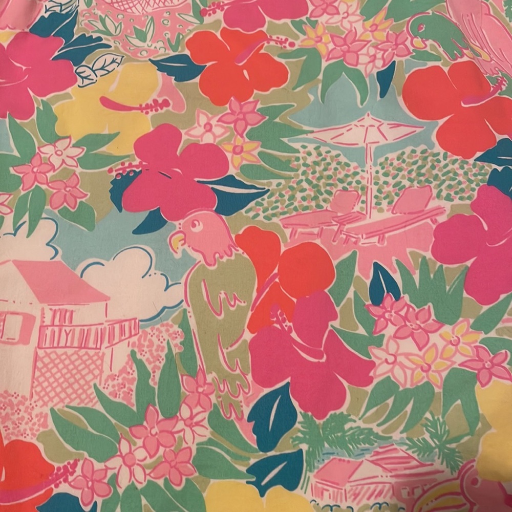 Lilly Pulitzer Strapless Floral Dress - Pink, Green, Blue - Picture 2 of 8